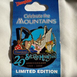 NWT Disneyland Celebrate the Mountains Splash Mountain Brer Rabbit Brer Frog Pin